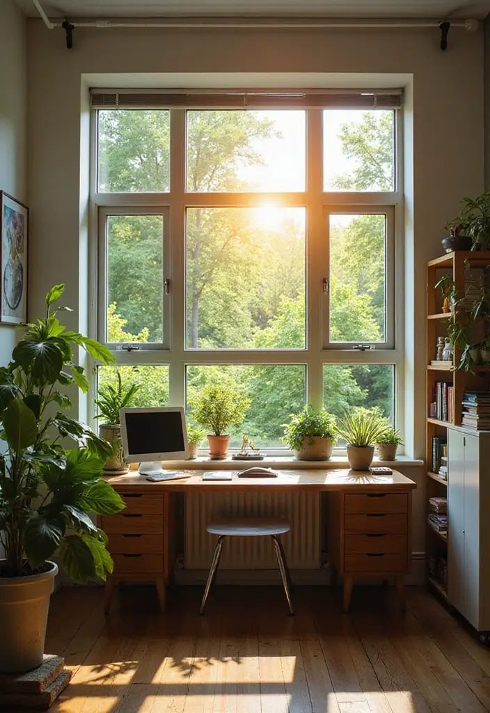 Natural lightings for home office desk