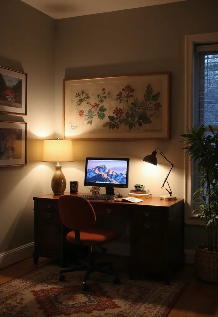 Multiple lightings for home office desk