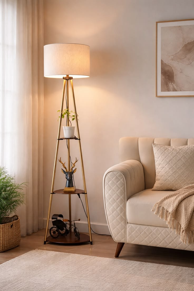 Lamp with Shelves